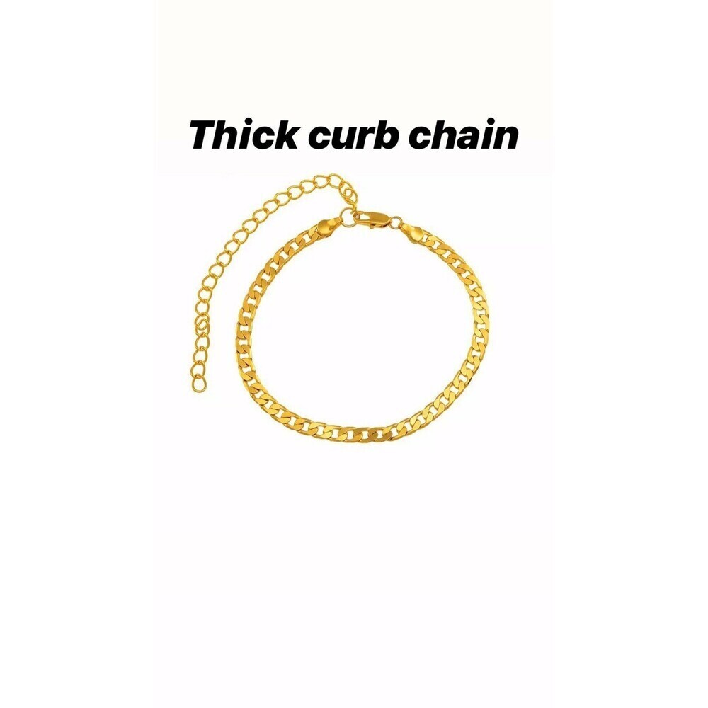 Figaro anklet , gold anklet , women 18k gold plated anklet, anklet , figaro ankl - Picture 10 of 10